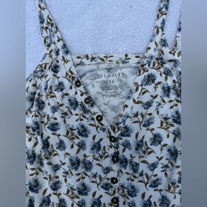 American Eagle outfitters Floral Tank Top - Blue and Brown
